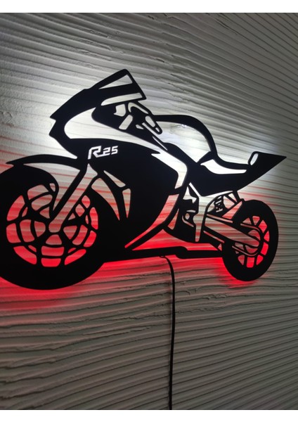 R25MOTOR LED Işıklı Ahşap Tablo