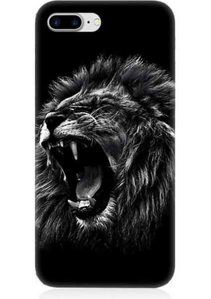 Apple iPhone 8 Plus Uyumlu Silikon Kılıf Saldırgan Aslan