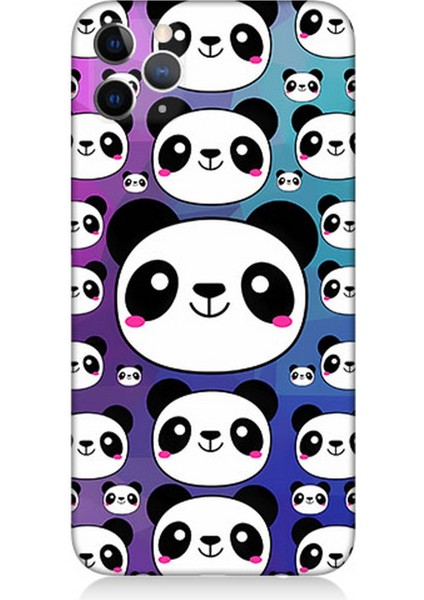 Apple iPhone 11 Pro Max Uyumlu Silikon Kılıf Sevimli Pandalar