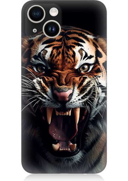 Apple iPhone 14 Plus Uyumlu Silikon Kılıf Vahşi Kaplan