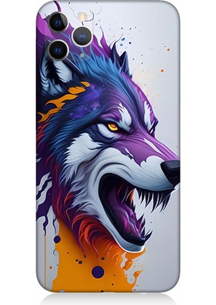 Apple iPhone 11 Pro Uyumlu Silikon Kılıf Kızgın Savaşçı Kurt