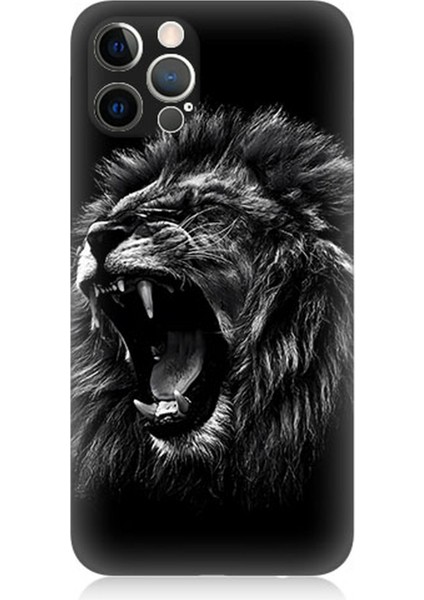 Apple iPhone 12 Pro Max Uyumlu Silikon Kılıf Saldırgan Aslan