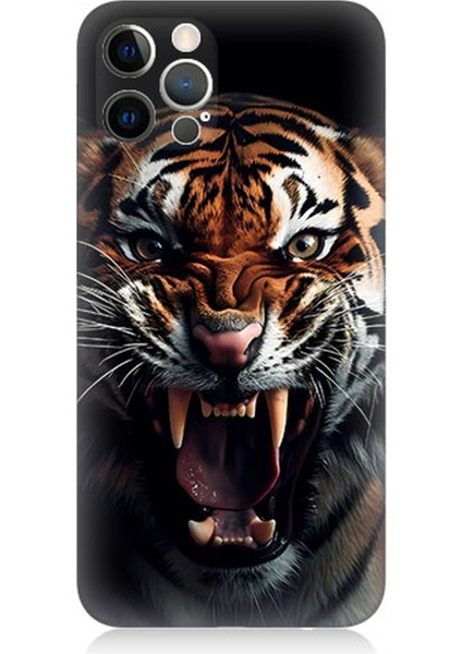 Apple iPhone 12 Pro Max Uyumlu Silikon Kılıf Vahşi Kaplan