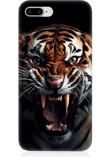 Apple iPhone 7 Plus Uyumlu Silikon Kılıf Vahşi Kaplan