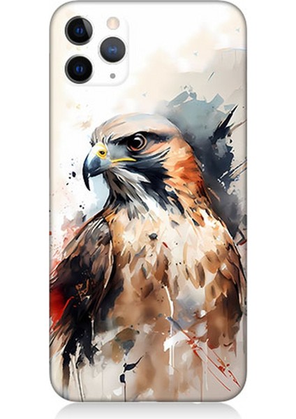 Apple iPhone 11 Pro Max Uyumlu Silikon Kılıf Siyah Beyaz Asil Kartal