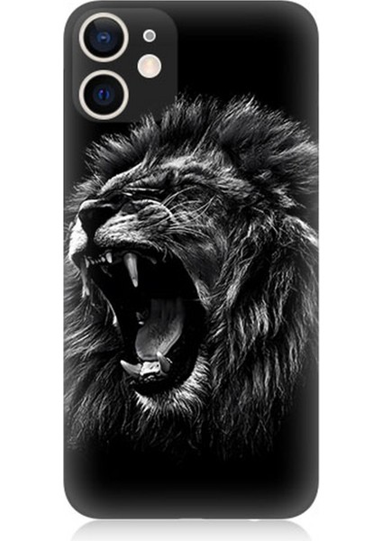 Apple iPhone 12 Mini Uyumlu Silikon Kılıf Saldırgan Aslan