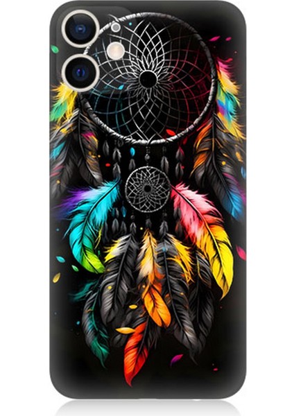 Apple iPhone 12 Mini Uyumlu Silikon Kılıf Renki Dream Catcher Düş Kapanı