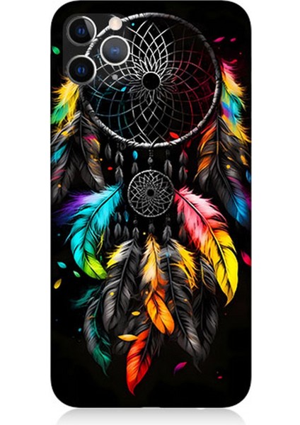 Apple iPhone 11 Pro Max Uyumlu Silikon Kılıf Renki Dream Catcher Düş Kapanı