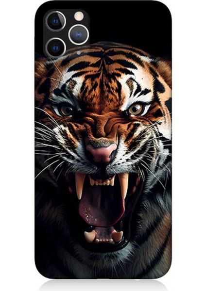 Apple iPhone 11 Pro Max Uyumlu Silikon Kılıf Vahşi Kaplan