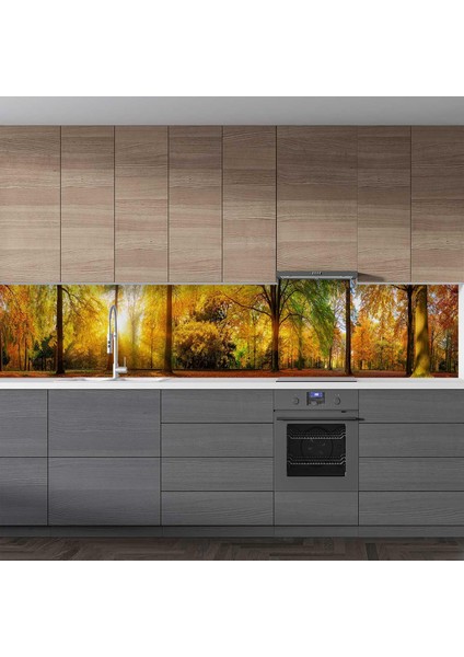 Mutfak Tezgah Arası Folyo Fayans Kaplama Folyosu Sonbahar 60X100 cm fiyatları