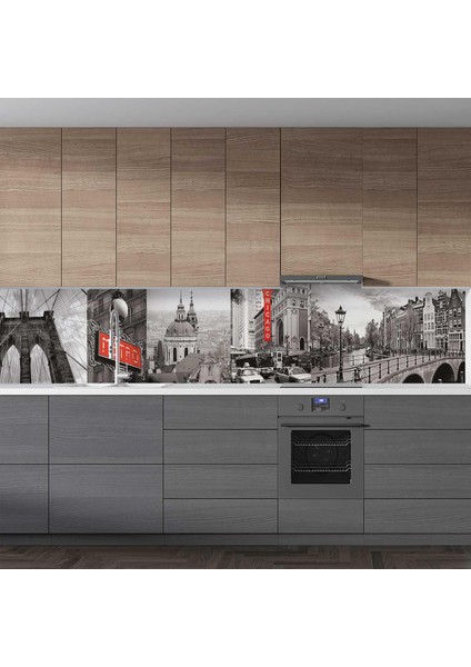 Mutfak Tezgah Arası Folyo Fayans Kaplama Folyosu Retro Siyah Beyaz 60X500 cm fiyatları