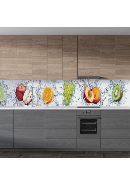 Mutfak Tezgah Arası Folyo Fayans Kaplama Folyosu Taze Meyve Su 60X300 cm fiyatları