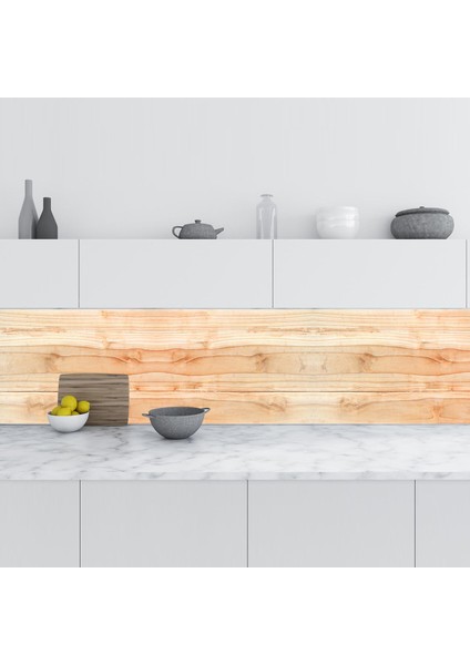 Mutfak Tezgah Arası Folyo Fayans Kaplama Folyosu Kahverengi Ahşap Vintage 60X100 cm