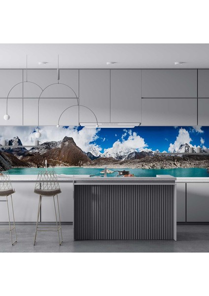 Mutfak Tezgah Arası Folyo Fayans Kaplama Folyosu Himalaya 60X400 cm fırsatları