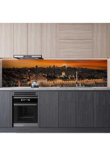 Mutfak Tezgah Arası Folyo Fayans Kaplama Folyosu Kudüs 60X100 cm modelleri