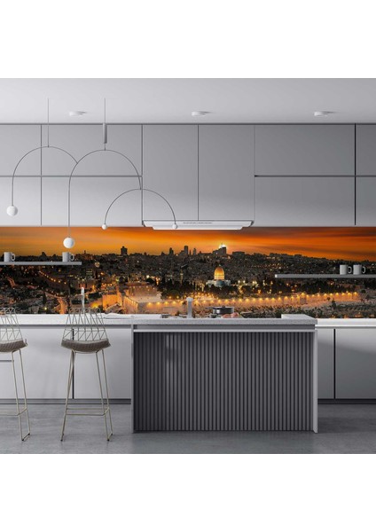 Mutfak Tezgah Arası Folyo Fayans Kaplama Folyosu Kudüs 60X100 cm fırsatları