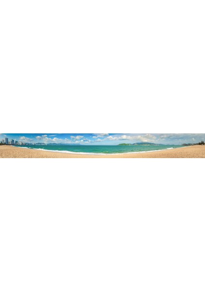 Mutfak Tezgah Arası Folyo Fayans Kaplama Folyosu Nha Trang Plaj 60X300 cm modelleri