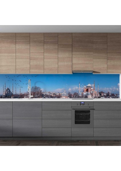Mutfak Tezgah Arası Folyo Fayans Kaplama Folyosu Istanbul Panorama 60X200 cm