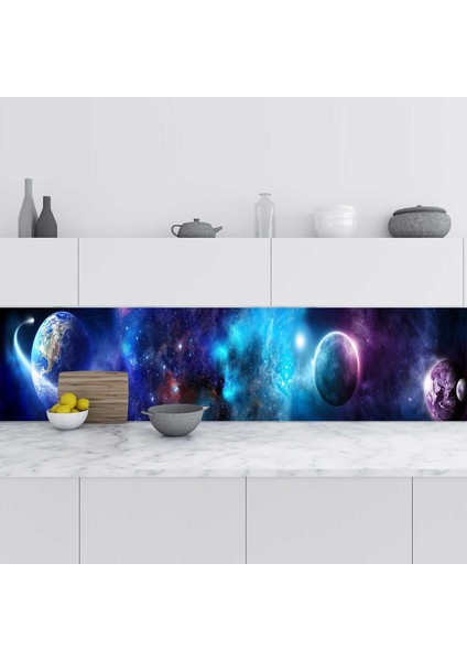 Mutfak Tezgah Arası Folyo Fayans Kaplama Folyosu Uzay 60X300 cm