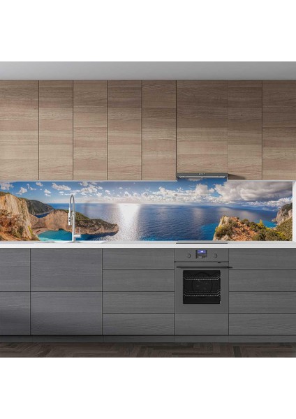 Mutfak Tezgah Arası Folyo Fayans Kaplama Folyosu Yunanistan Deniz 60X300 cm fiyatları