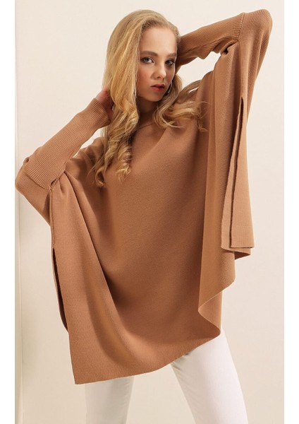 Kazak Oversize Panço Yandan Yırtmaçlı modelleri