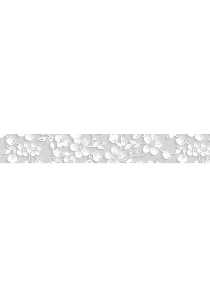 Tezgah Üstü Fayans Kaplama Folyosu Mutfak Tezgahı Kaplama 3 Boyut Çiçek 70 cm x 1 Metre