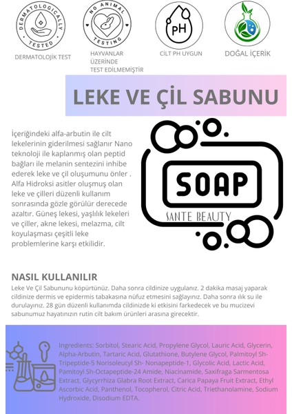 Leke ve Çil Sabunu 150 gr