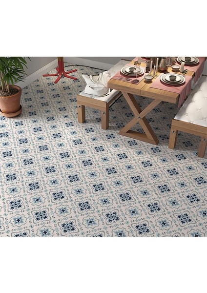 Yer Kaplama Zemin Kaplama Folyosu 65X130 cm Talevera Pattern