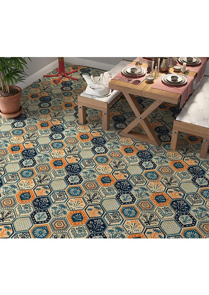 Yer Kaplama Zemin Kaplama Folyosu 65X130 cm Hexagon