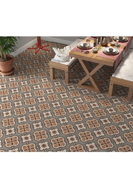 Yer Kaplama Zemin Kaplama Folyosu 65X130 cm Geometric Stone