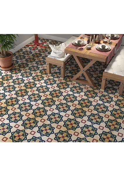 Yer Kaplama Zemin Kaplama Folyosu 65X130 cm Ornament