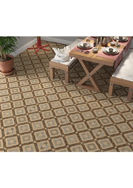 Yer Kaplama Zemin Kaplama Folyosu 65X130 cm Geometric Floor