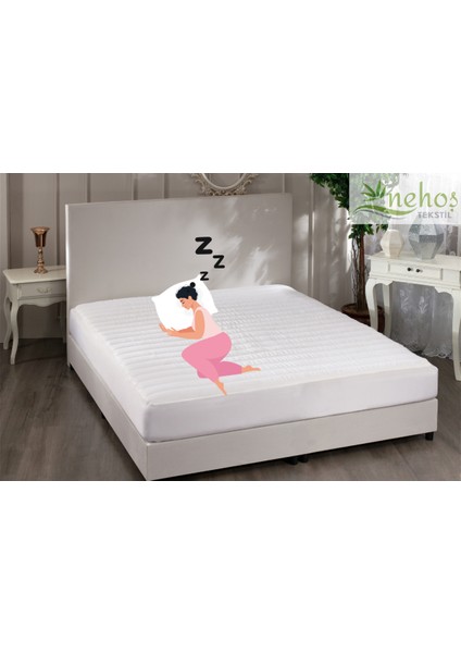 Kapitone Kalın Süngerli Bambu Fitted Telalı Yatak Koruyucu Çarşaf Alez Thick 10 Ebat