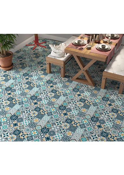 Yer Kaplama Zemin Kaplama Folyosu 65X130 cm Spanish Retro Tile Color