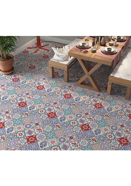 Yer Kaplama Zemin Kaplama Folyosu 65X130 cm Türk Vintage Desen