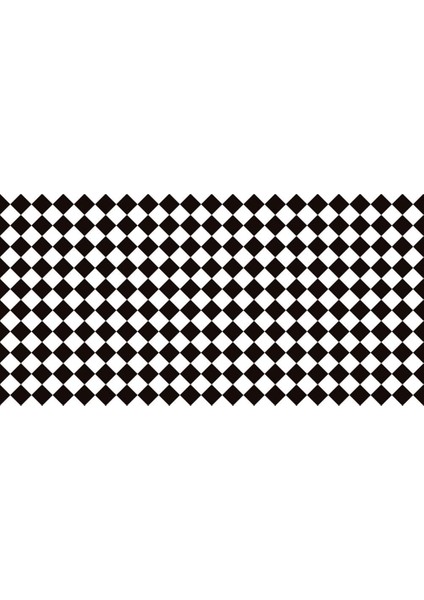 Yer Kaplama Zemin Kaplama Folyosu 65X130 cm Siyah Beyaz Çapraz Desen modelleri