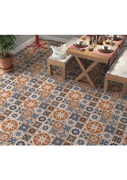 Yer Kaplama Zemin Kaplama Folyosu 65X130 cm Akdeniz Desen