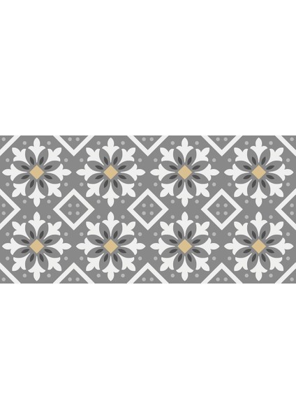 Yer Kaplama Zemin Kaplama Folyosu 65X130 cm Gri Çiçek modelleri