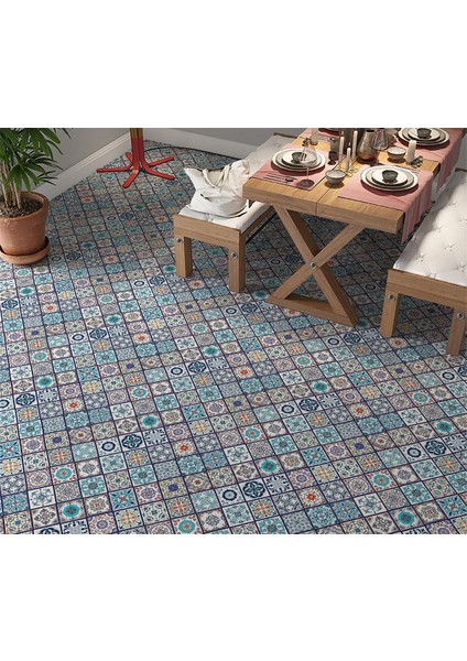 Yer Kaplama Zemin Kaplama Folyosu 65X130 cm Talevera Dörtgen