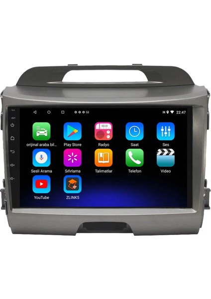 Kia Sportage (2010-2015) Android 12 Carplay Navigasyon Multimedya - 2gb Ram 32GB HDD