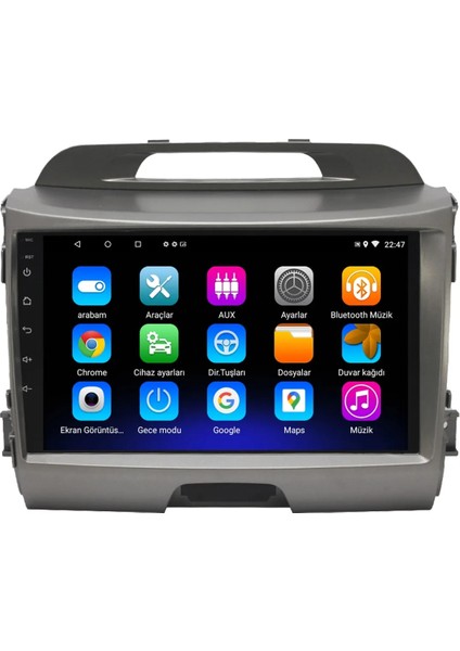 Kia Sportage (2010-2015) Android 12 Carplay Navigasyon Multimedya - 2gb Ram 32GB HDD fiyatları