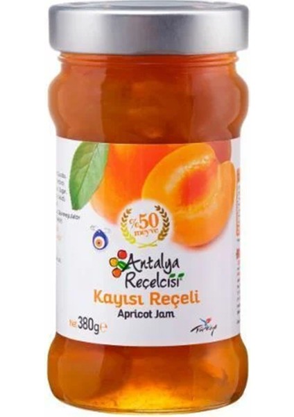 Antalya Reçelcisi %50 Meyve 380G Klasik Seri,kayısı R.