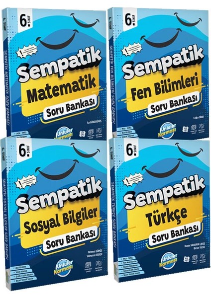 2024 Sempatik 6. Sınıf Türkçe + Fen + Matematik + Sosyal 4 Lü Set Ünlüler Karması