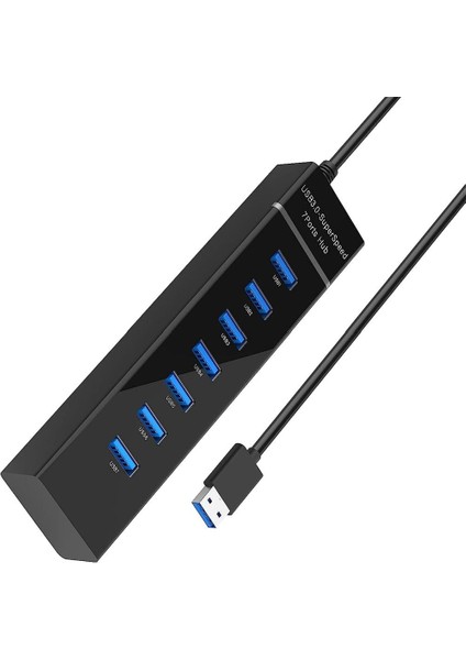 7 Port USB 3.0 Hub USB Hub 3.0 Çoğaltıcı 7 Port USB Hub 5 Gbps USB Splitter USB Çoklayıcı