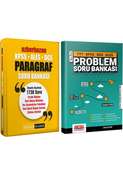 KPSS Paragraf – Problemler Soru Bankası Seti 2 Kitap