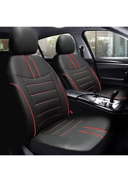 Mercedes C Coupe C204 2011-2014 Sport Deri Modüler Koltuk Kılıfı Takımı Siyah Kırmızı