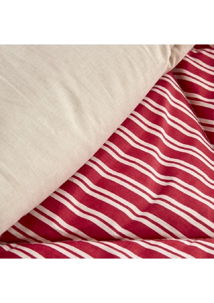 Maritime Stripe Tek Kişilik Comfort Set Red