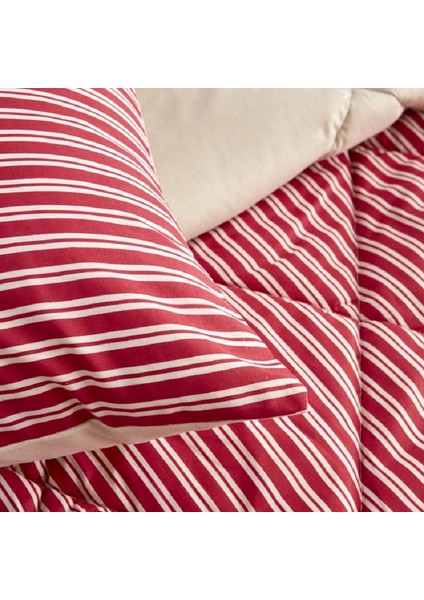 Maritime Stripe Tek Kişilik Comfort Set Red