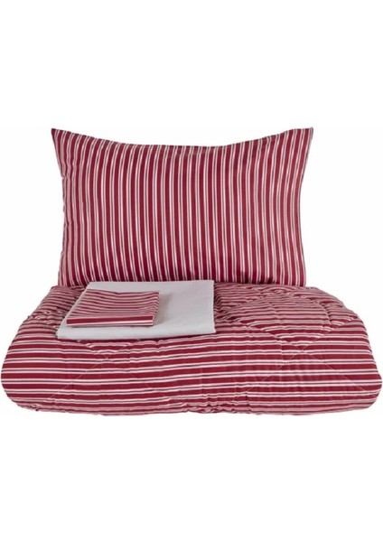 Maritime Stripe Tek Kişilik Comfort Set Red