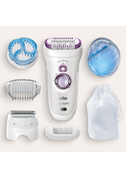 Silk-Épil 9 9735 Sensosmart, Kablosuz, Islak&kuru, 6 Ek Parçalı, 3'ü 1 Arada Epilatör indirimleri